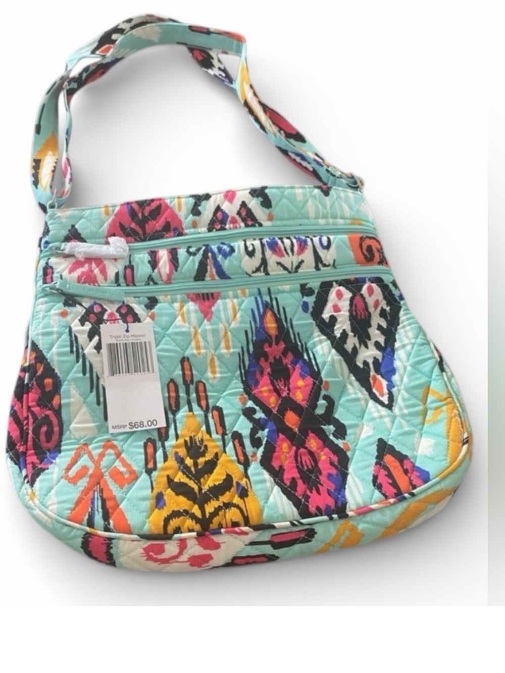 NWT Vera Bradley Hipster Crossbody Bag Pueblo Print Zip Top